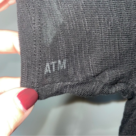 ATM Anthony Thomas Melillo Black V Neck Basic Top Small - Picture 7 of 8